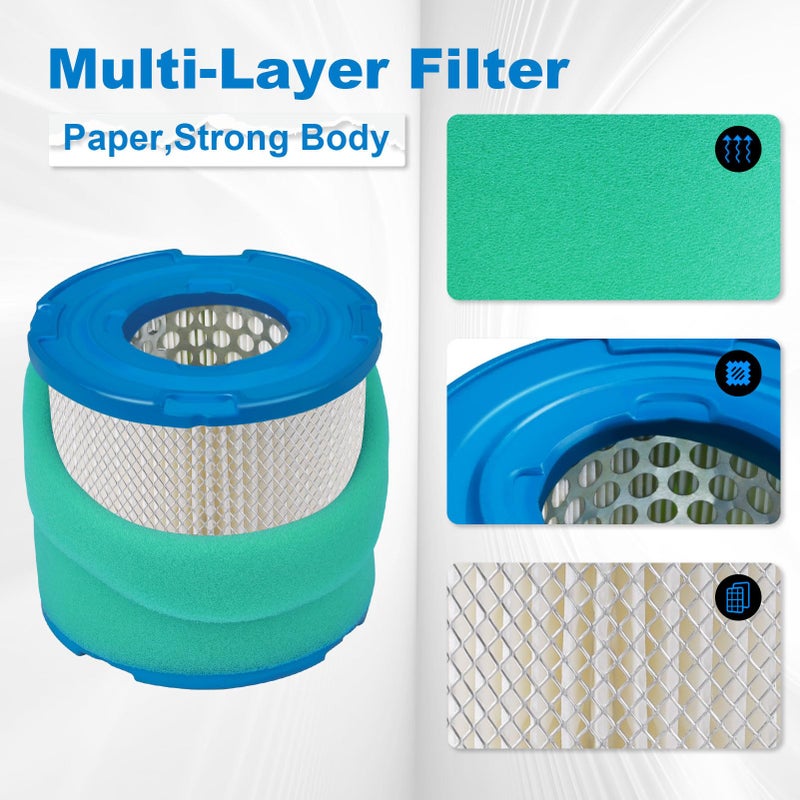 LOCOPOW 393957 393957S Air Filter Kit for Briggs and Stratton 390930 271794 271794S 4106 7-18 HP Horizontal Engines John Deere PT9334 LG393957S LG393957 PT4301 Lawn Mower - Image 3